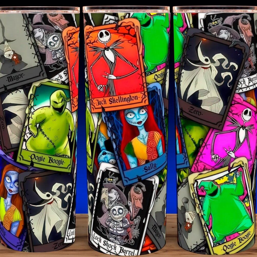 Nightmare Before Christmas Tarot Cards Cup Mug Tumbler 20oz